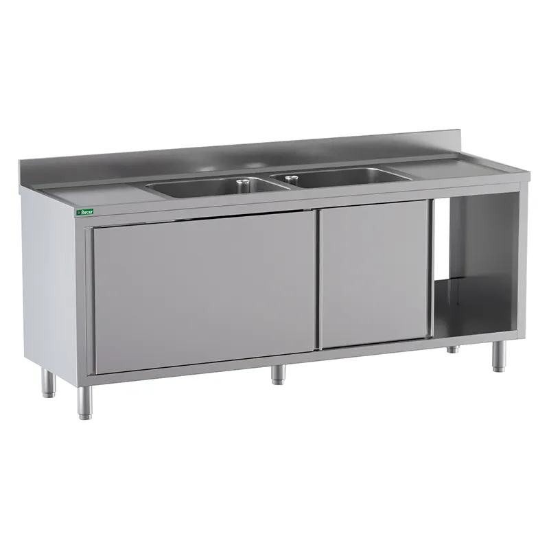 forcar-lavelli-sp-lschrank-edelstahl-700-schiebet-ren-becken image 1