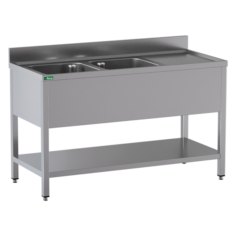 forcar-lavelli-sp-ltisch-edelstahl-1-2-becken-mit-ablage image 8
