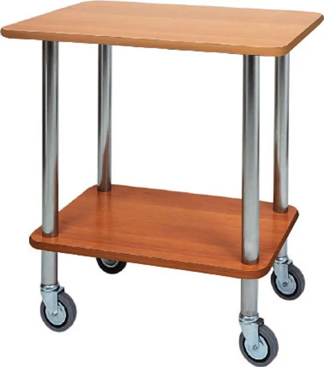 forcar-ca901-servierwagen-gu-ridon-holz-edelstahl-rollen image 1