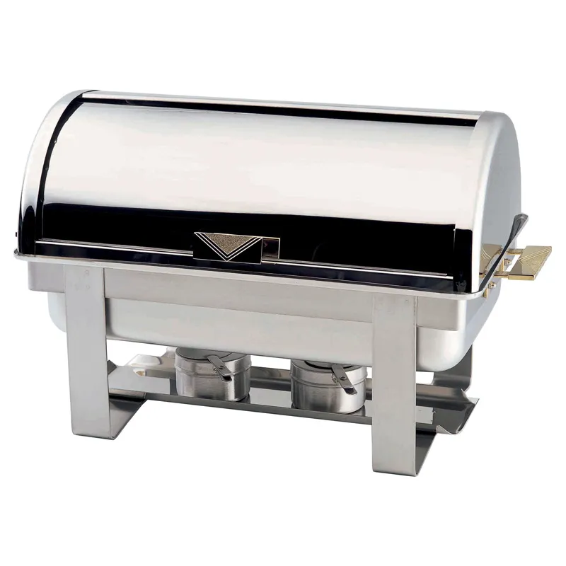 forcar-cd9801-chafing-dish-roll-top-edelstahl-alkoholbrenner image 1