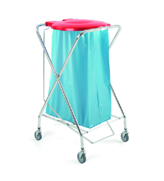 forcar-ca1603-abfall-sackwagen-chrom-120-l-pedal image 1