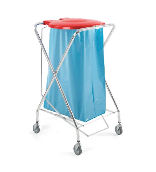 forcar-ca1603-abfall-sackwagen-chrom-120-l-pedal image 1