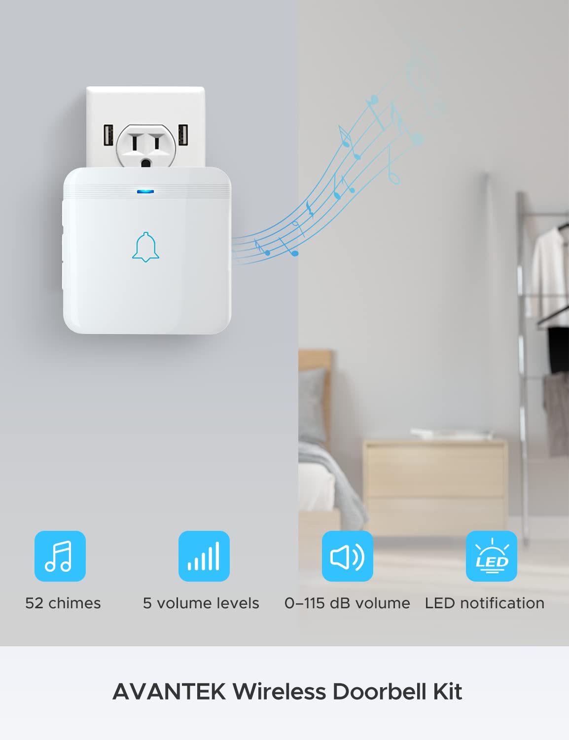 avantek-d-3f-funkklingel-stecker-400-m-52-melodien-led image 3