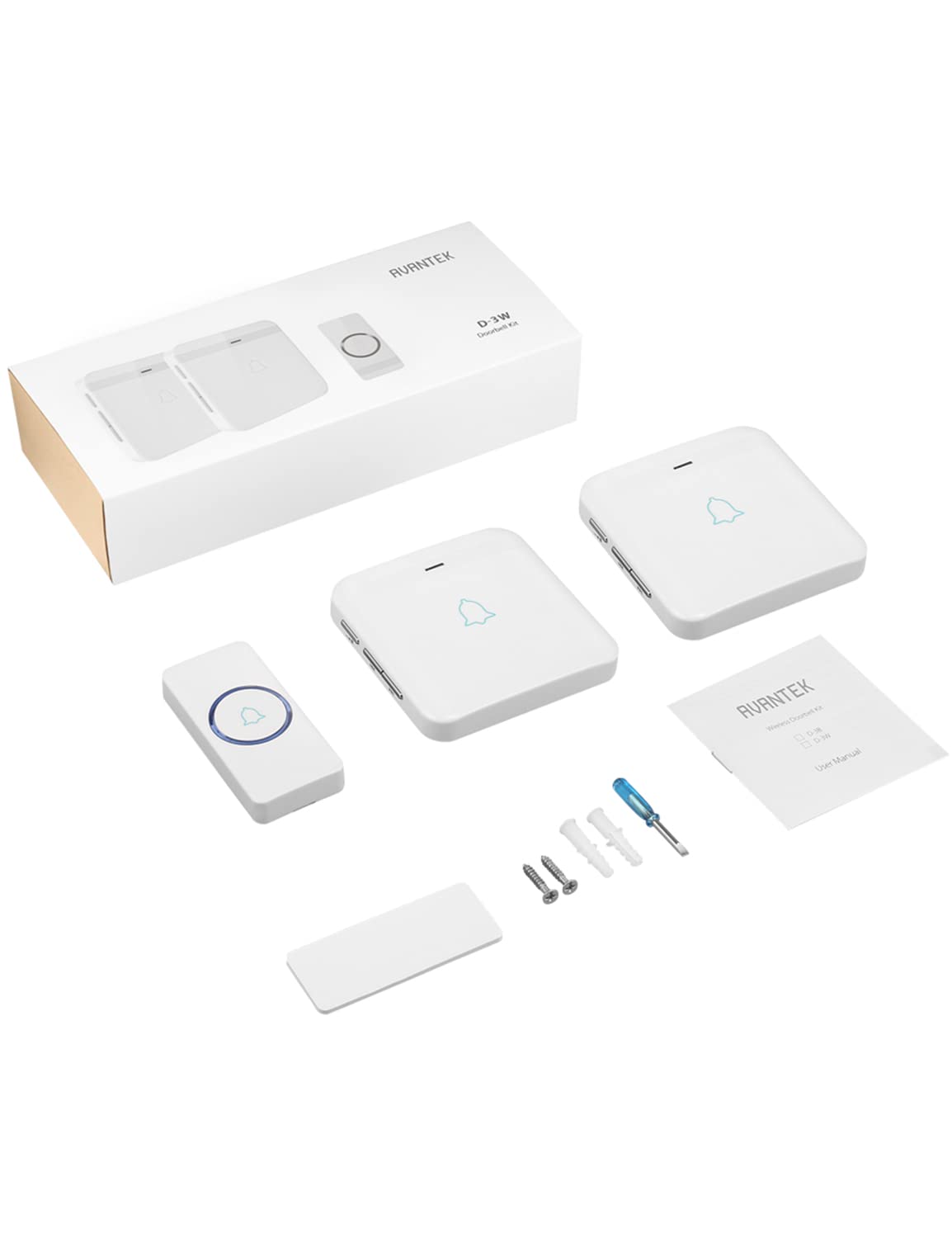 avantek-wireless-doorbell-d-3w-funkklingel-wei-400m-115db image 7