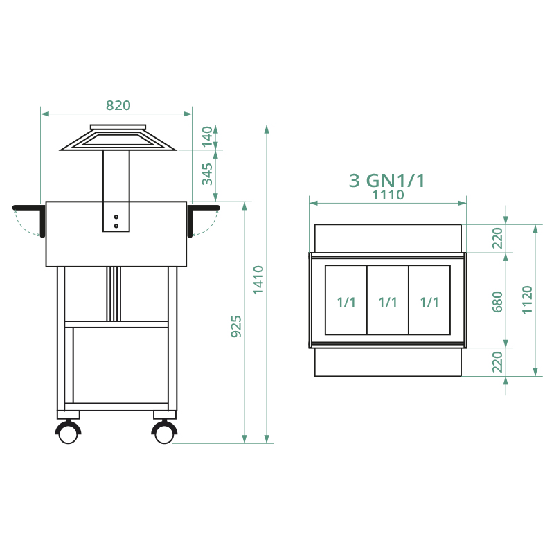 forcar-clr2786nbt-k-hlwagen-holz-tieftemperatur image 2