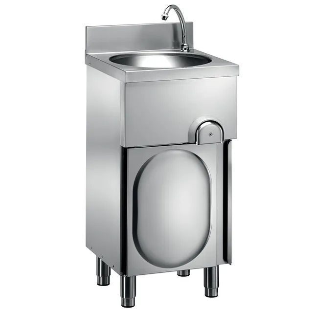 forcar-lm48m-handwaschbecken-edelstahl-kniebedienung image 1