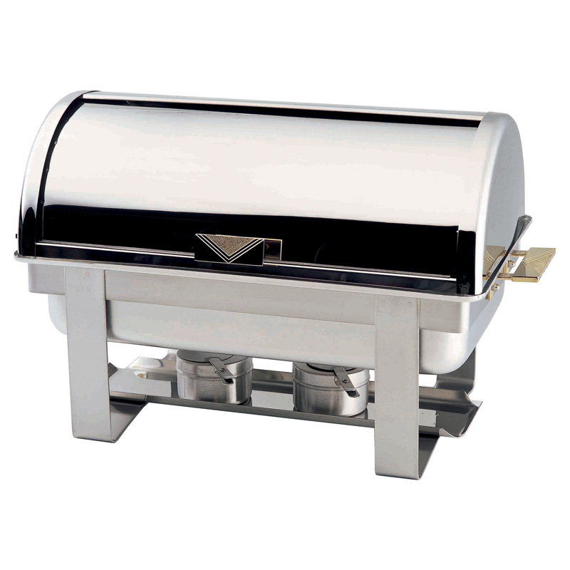 forcar-cd9801-chafing-dish-roll-top-edelstahl-alkoholbrenner image 1