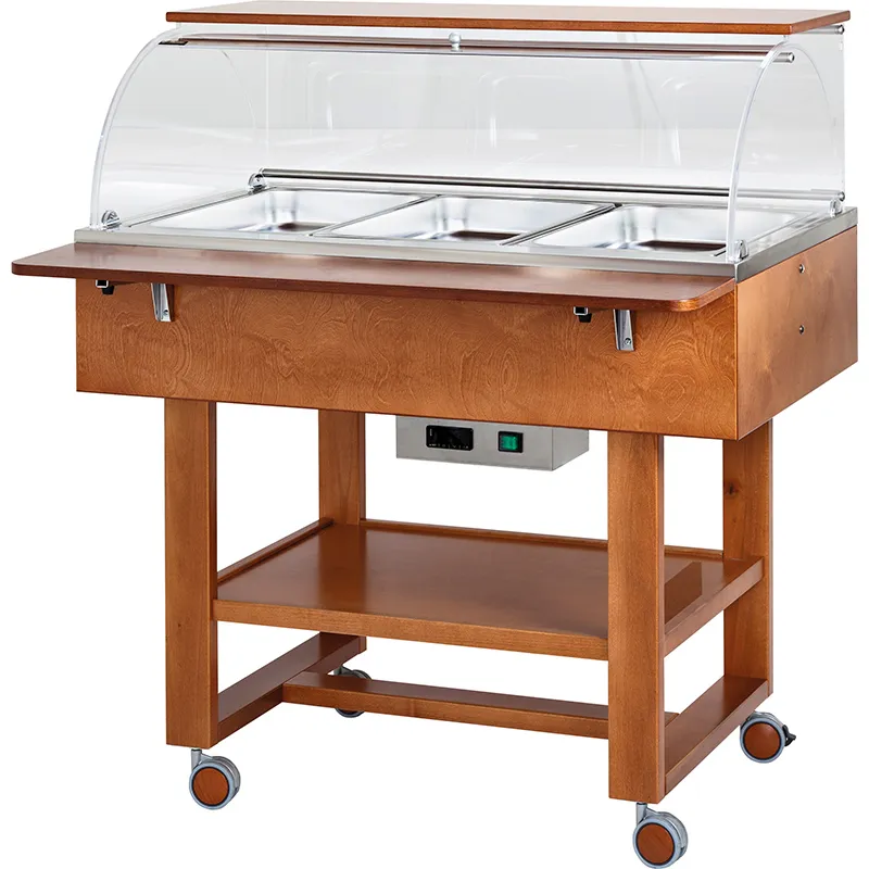 forcar-cl2778n-bain-marie-wagen-holz-mit-haube image 1