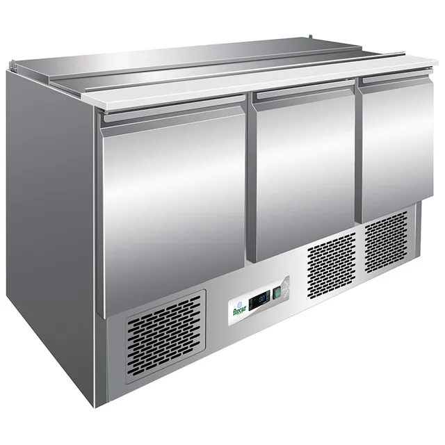 forcar-fast-food-g-s903-saladette-gn1-1-statisch-edelstahl image 1
