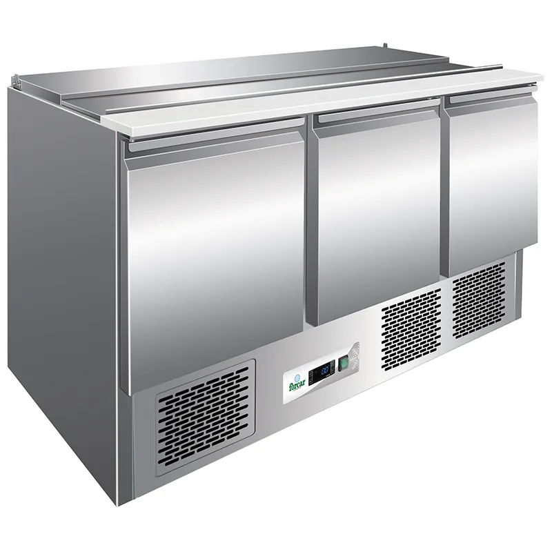 forcar-fast-food-g-s903-saladette-gn1-1-statisch-edelstahl image 1