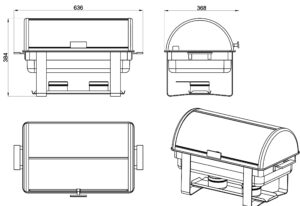 forcar-cd9801-chafing-dish-roll-top-edelstahl-alkoholbrenner image 4