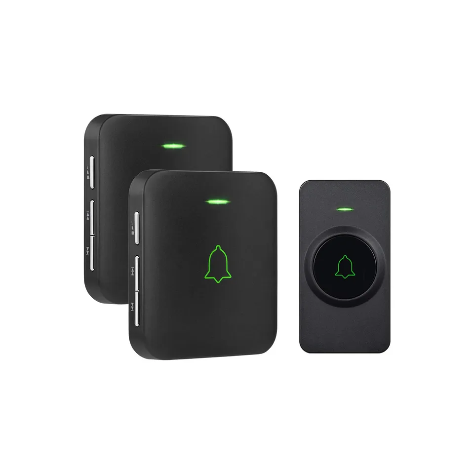 avantek-wireless-doorbell-cb-12-funkklingel-schwarz-2-empf-nger-115db image 1