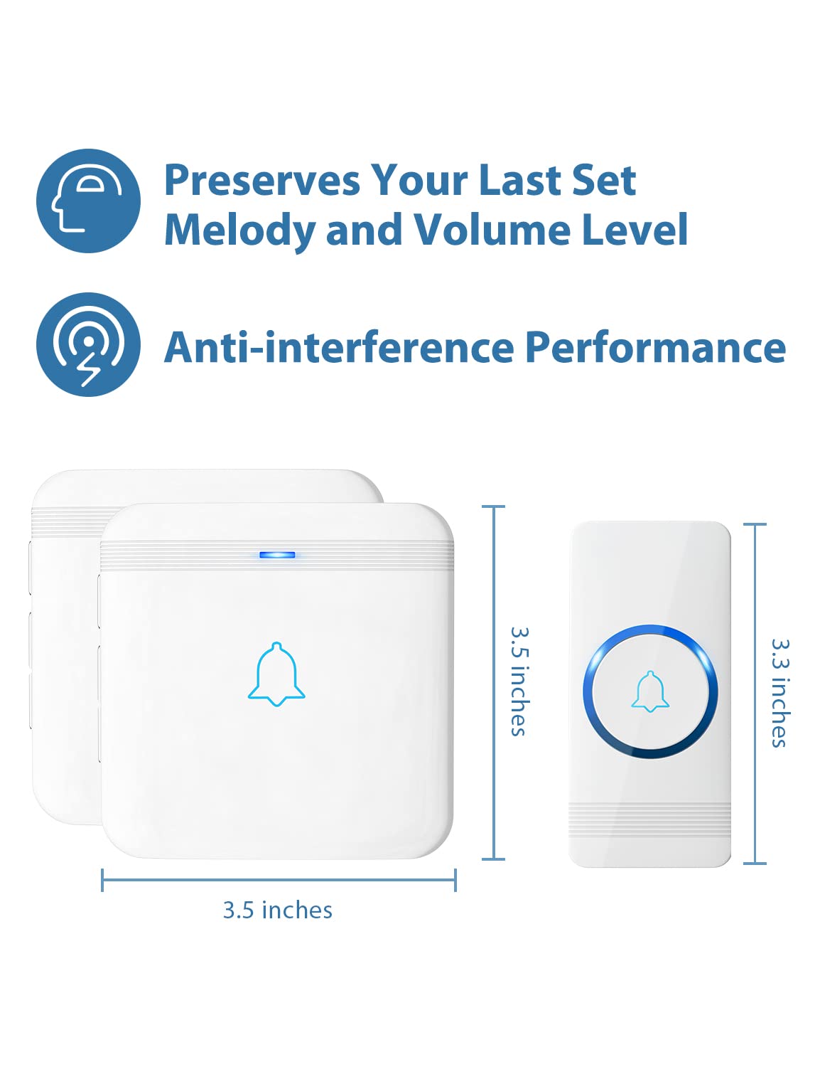 avantek-wireless-doorbell-d-3w-funkklingel-wei-400m-115db image 5