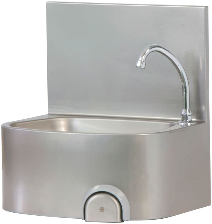 forcar-lm48-handwaschbecken-edelstahl-kniebedienung image 1