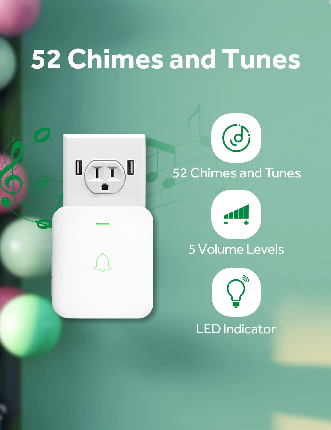 avantek-wireless-doorbell-cw-12-funkklingel-wei-2-empf-nger-115db image 2