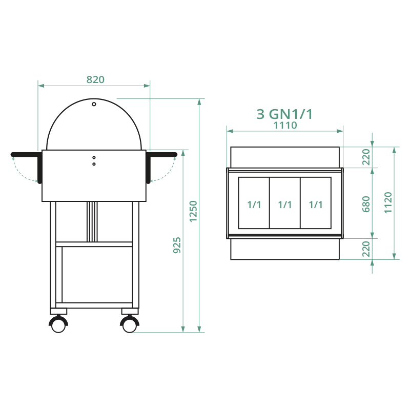forcar-clr2788nbt-k-hlwagen-holz-plexiglashaube image 2