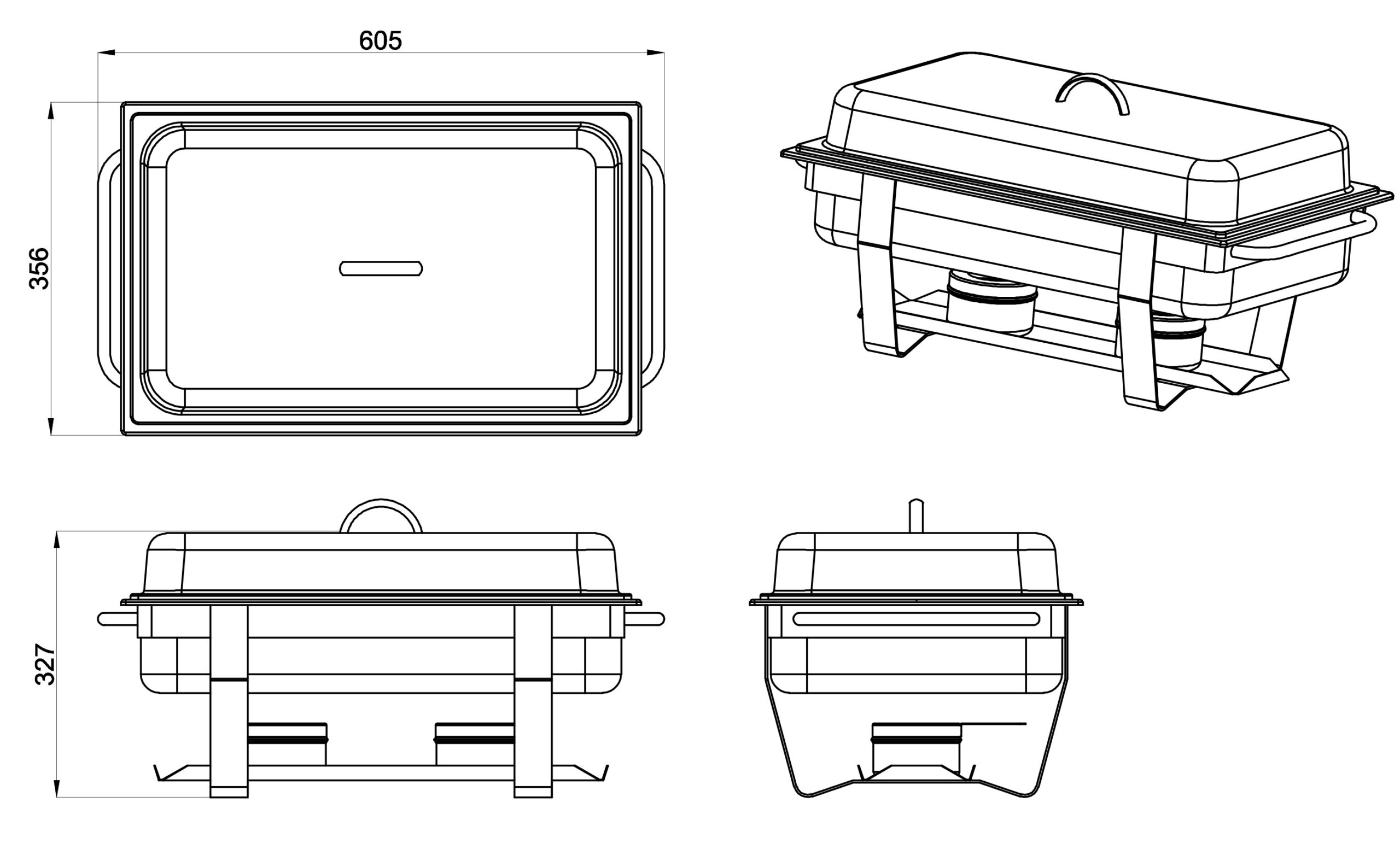 forcar-cd7905-chafing-dish-edelstahl-deckel image 2
