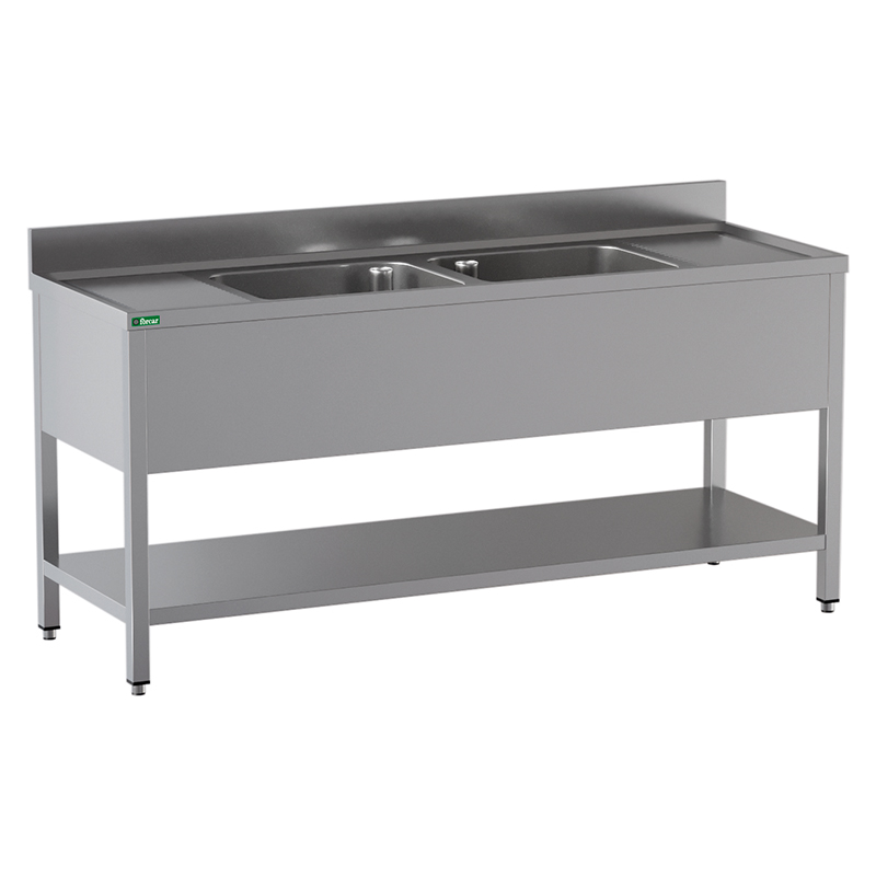 forcar-lavelli-sp-ltisch-edelstahl-1-2-becken-mit-ablage image 6