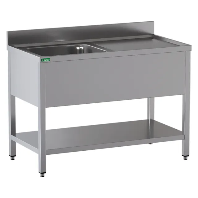 forcar-lavelli-sp-ltisch-edelstahl-1-2-becken-mit-ablage image 1