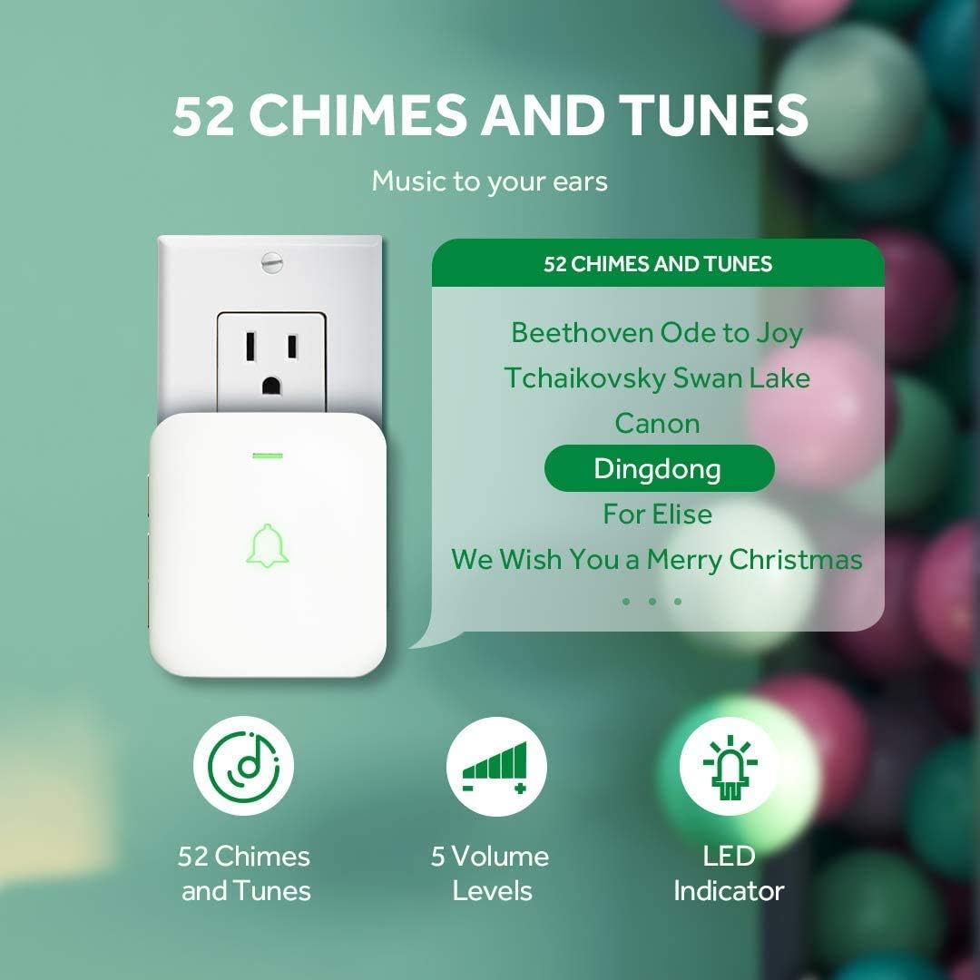 avantek-wireless-doorbell-cw-11-funkklingel-wei-1-empf-nger image 2